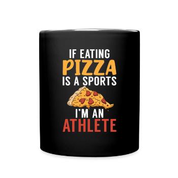 Snack Pizzalove Pizza Lover Geschenk - Tasse einfarbig - Schwarz - Vorne