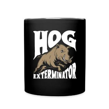 Chasse au sanglier chasseur sanglier - Mug uni - noir - Devant