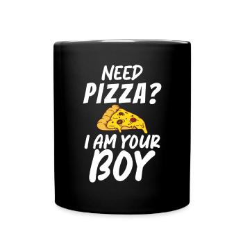 Snack Pizzalove Pizza Lover Cadeau - Mug uni - noir - Devant