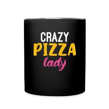 Snack Pizzalove Pizza Lover Geschenk - Tasse einfarbig - Schwarz - Vorne