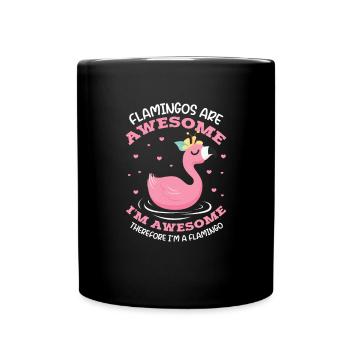 Flamant rose oiseau zoo cadeau de vacances d’été - Mug uni - noir - Devant