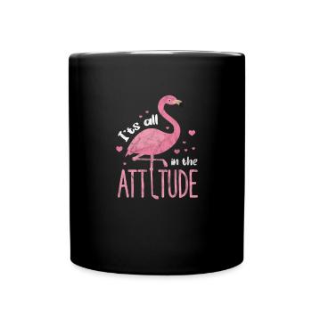 Flamant - Mug uni - noir - Devant