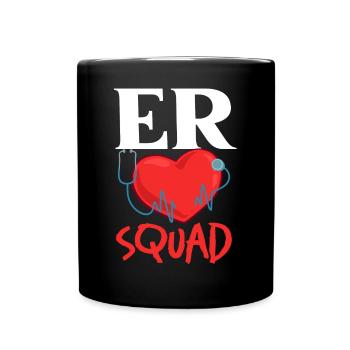 Emergency Department Emergency Nurse First Aid - Full Colour Mug - black - Front