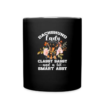 Dachshund Dog Dogs Dachshund Teckel Gift - Full Colour Mug - black - Front