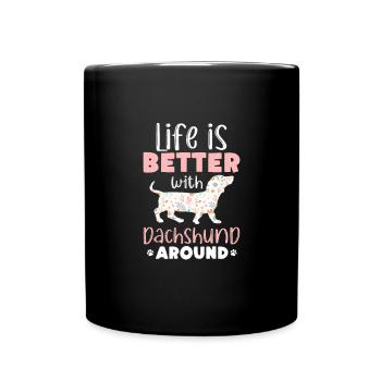 Teckel chien Chien Teckel Cadeau teckel - Mug uni - noir - Devant