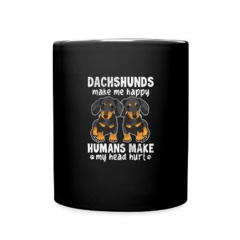 Teckel - Mug uni - noir - Devant
