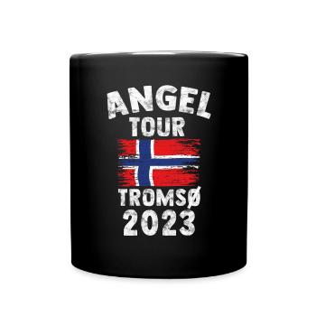 TROMSÖ 2023 - Angel Tour Norwegen Personalisierbar - Tasse einfarbig - Schwarz - Vorne