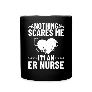 Emergency Department Emergency Nurse First Aid - Full Colour Mug - black - Front