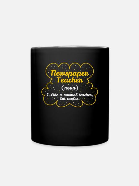 Newspaper Teacher Definition Geschenk - Tasse einfarbig - Schwarz