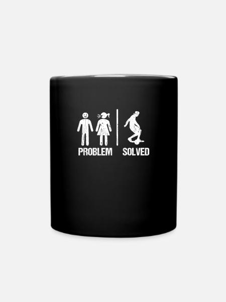 Problem Solved Shirt Onewheel Geschenk - Tasse einfarbig - Schwarz