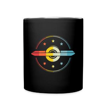 Cadeau de chemise rétro vintage à une roue - Mug uni - noir - Devant