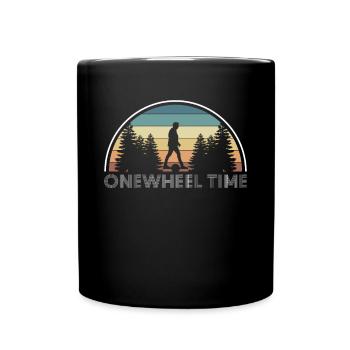 Onewheel Time Shirt Vintage Retro Cadeau - Mug uni - noir - Devant