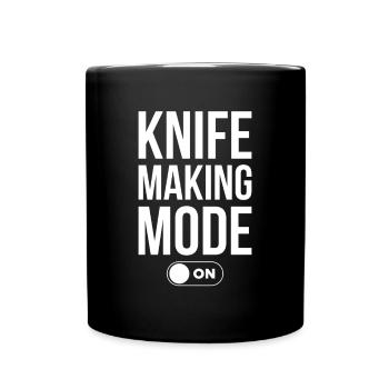 Mode de fabrication de couteaux sur chemise - Mug uni - noir - Devant
