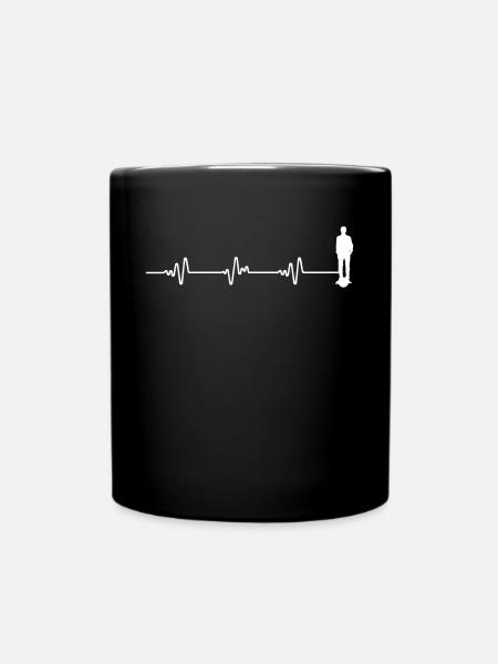 Rythme cardiaque Ligne cardiaque Fréquence cardiaque Onewheel - Mug uni - noir