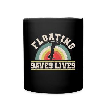 Cadeau de chemise flottante sauve des vies - Mug uni - noir - Devant