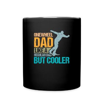 Un père à une roue comme un père ordinaire mais plus cool - Mug uni - noir - Devant