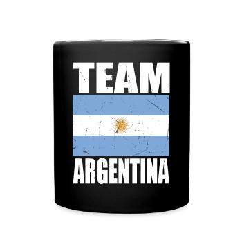 Team ARGENTINIEN Fußball - Tasse einfarbig - Schwarz - Vorne