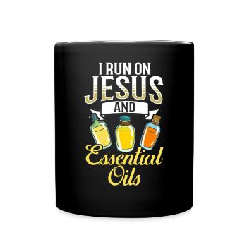 Essential Oil Diffuser Aromatherapy Plants - Full Colour Mug - black - Front