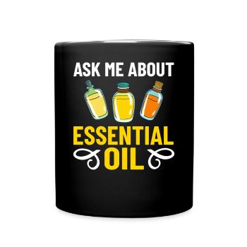 Essential Oil Diffuser Aromatherapy Plants - Full Colour Mug - black - Front