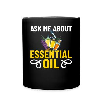 Diffuseur d’huiles essentielles Plantes d’aromathérapie - Mug uni - noir - Devant