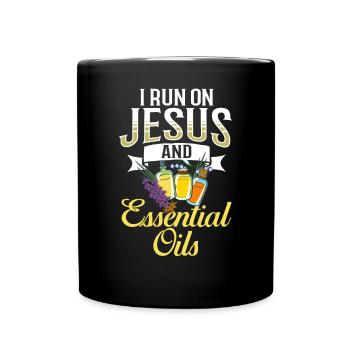 Essential Oil Diffuser Aromatherapy Plants - Full Colour Mug - black - Front