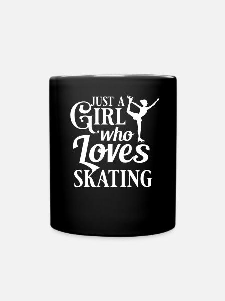 Eiskunstlauf Eisläufer Schlittschuhe Eislaufen - Tasse einfarbig - Schwarz