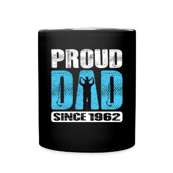 Fier papa depuis 1962 - Mug uni - noir - Devant