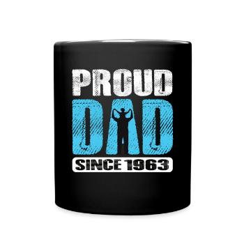 Fier papa depuis 1963 - Mug uni - noir - Devant