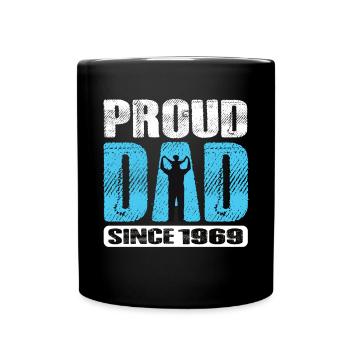 Proud Dad Since 1969 - Tasse einfarbig - Schwarz - Vorne