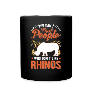Rhinocéros Cadeau Rhino Rhinocéros - Mug uni - noir - Devant