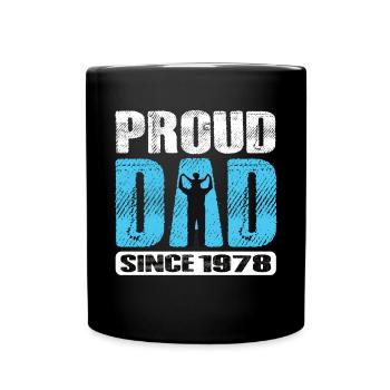 Proud Dad Since 1978 - Full Colour Mug - black - Front