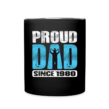 Proud Dad Since 1980 - Tasse einfarbig - Schwarz - Vorne