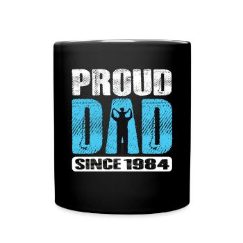 Proud Dad Since 1984 - Tasse einfarbig - Schwarz - Vorne