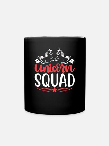 Einhorn Squad Unicorn - Tasse einfarbig - Schwarz