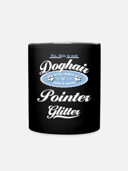 Hundeglitzer Pointer - Tasse einfarbig - Schwarz