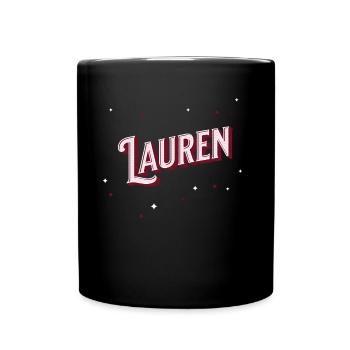 Prénom Lauren personnalisé - Mug uni - noir - Devant