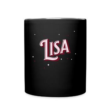 Prénom Lisa personnalisé - Mug uni - noir - Devant