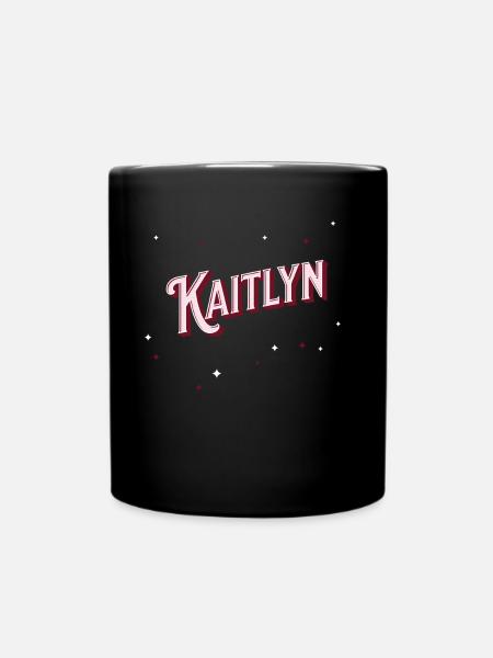 Kaitlyn Namen personalisiert - Tasse einfarbig - Schwarz