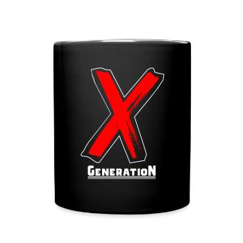 Generation X Letters/X Symbol Text Gift - Full Colour Mug - black - Front