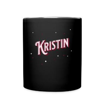 Kristin Namen personalisiert - Tasse einfarbig - Schwarz - Vorne