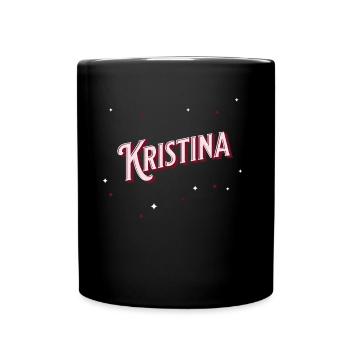 Kristine name personalized - Full Colour Mug - black - Front