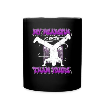 Breakdancing Breakdancer Break Dance Hip Hop - Tasse einfarbig - Schwarz - Vorne