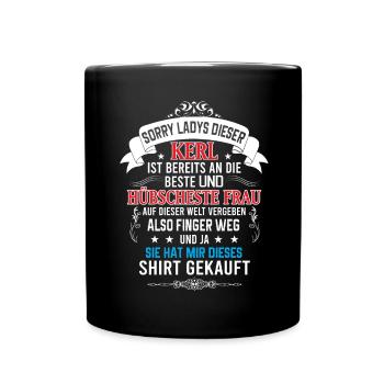 Sorry Ladies Paar Freund Vergeben Geschenk Spruch - Tasse einfarbig - Schwarz - Vorne