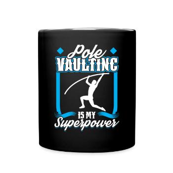 Stabhochsprung Ist Meine Superkraft - Stabspringen - Tasse einfarbig - Schwarz - Vorne