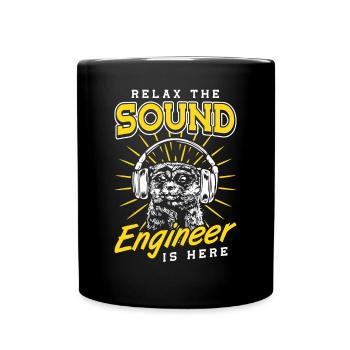 Détendez-vous l’ingénieur du son est ici Tontechniker - Mug uni - noir - Devant