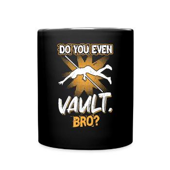 Can you even Vault Bro - Pole Jumping - Full Colour Mug - black - Front