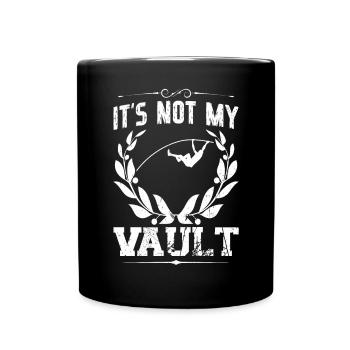 Ce n’est pas mon saut – saut à la perche - Mug uni - noir - Devant
