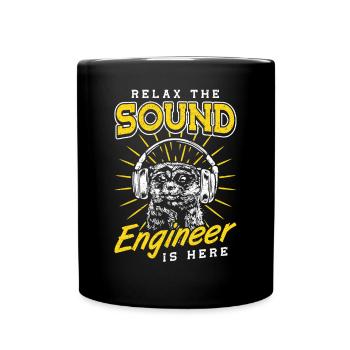 Détendez-vous l’ingénieur du son est ici Tontechniker - Mug uni - noir - Devant