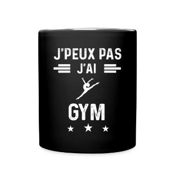 je peux pas j'ai gym femme cadeau - Mug uni - noir - Devant