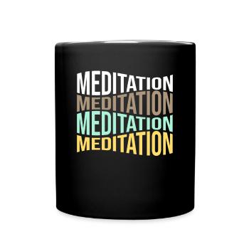 méditation - Mug uni - noir - Devant
